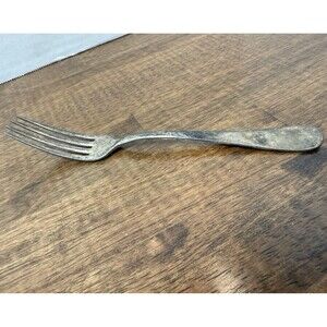 Unbranded vintage Silver Metal Fork Matte Finish Solid  Traditional 7 in